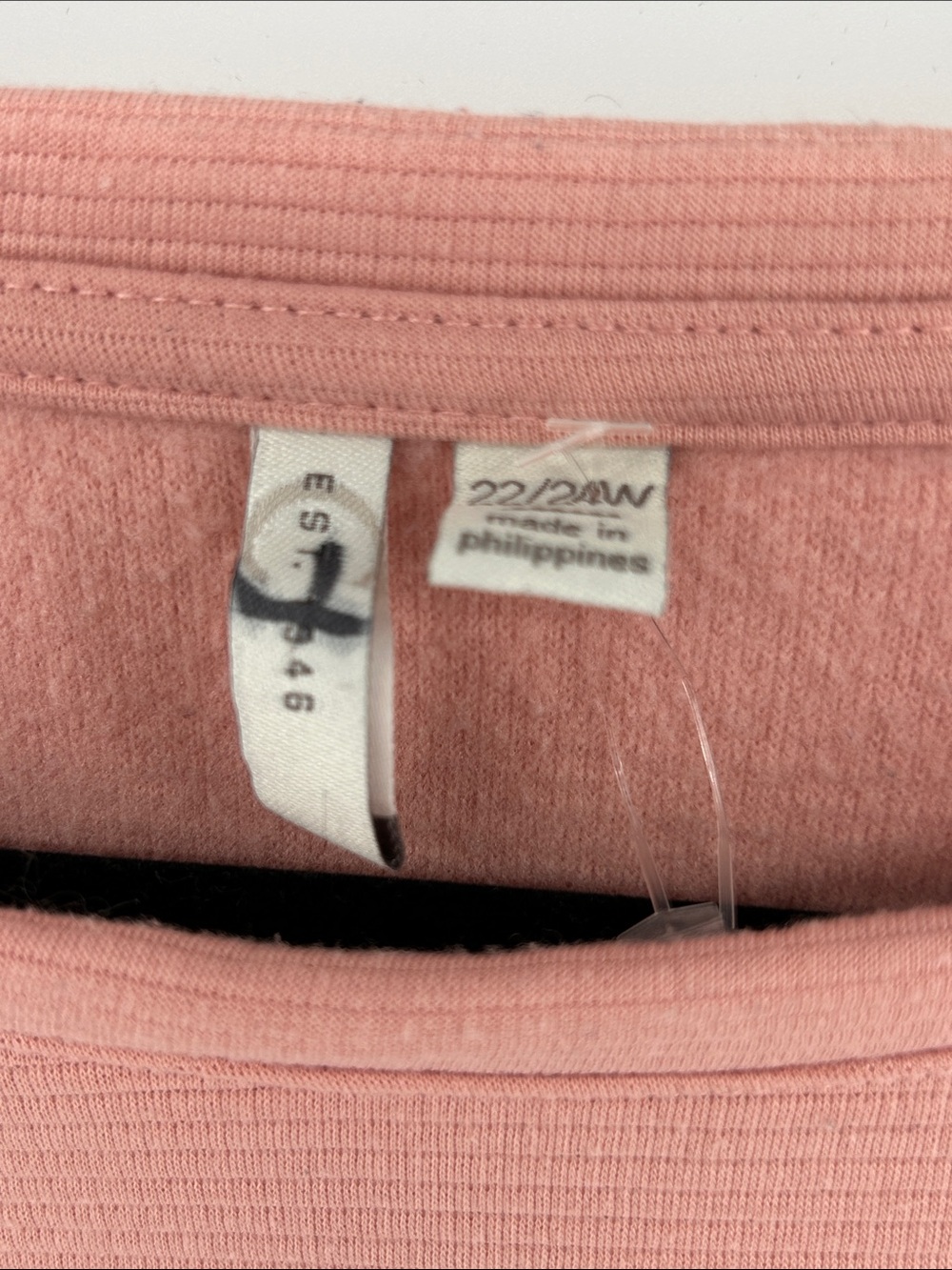 EST 1946 Ribbed Oversized Sweatshirt Material Pullover in Dusty Pink Sz 22/24W - Picture 4 of 7